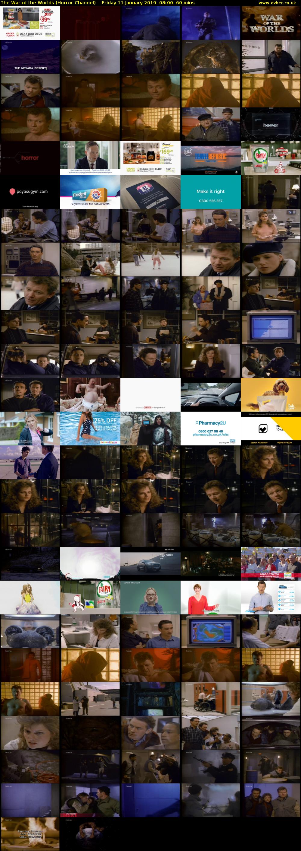 The War of the Worlds (Horror Channel) Friday 11 January 2019 08:00 - 09:00