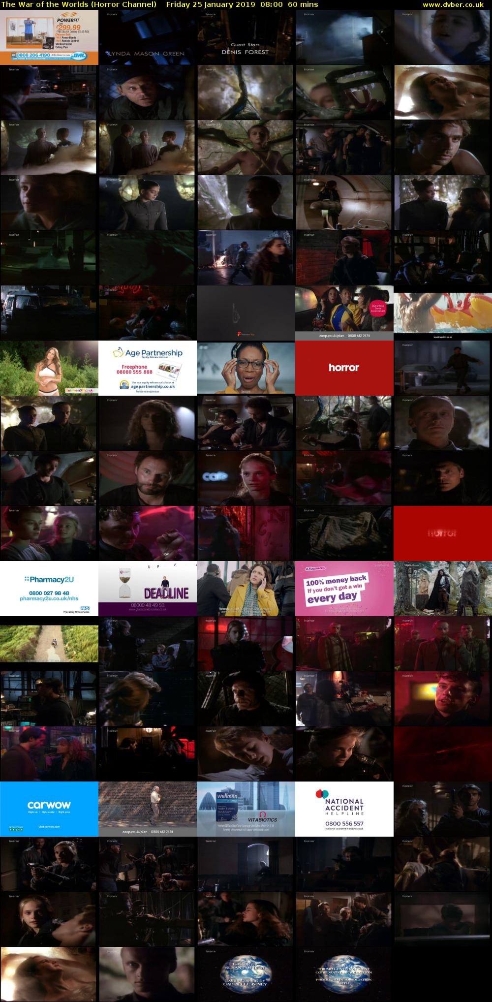 The War of the Worlds (Horror Channel) Friday 25 January 2019 08:00 - 09:00