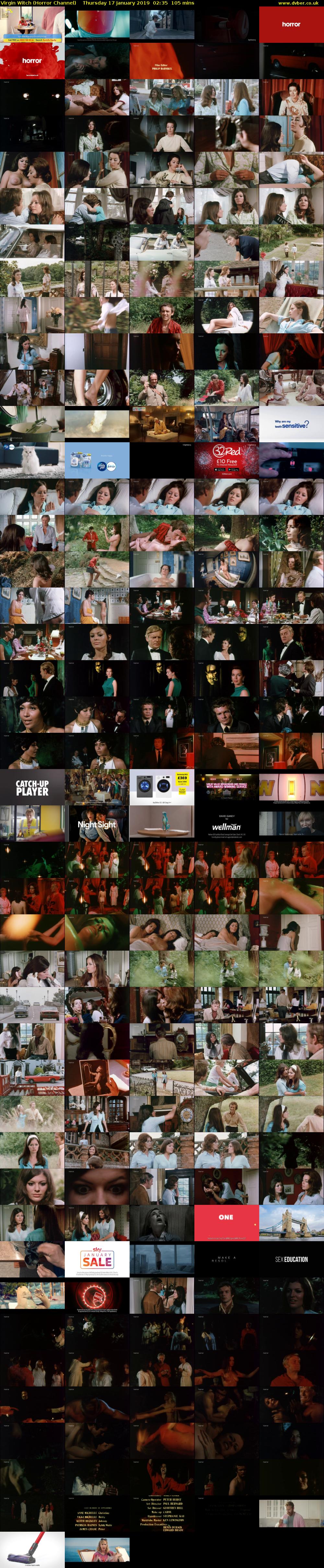 Virgin Witch (Horror Channel) Thursday 17 January 2019 02:35 - 04:20