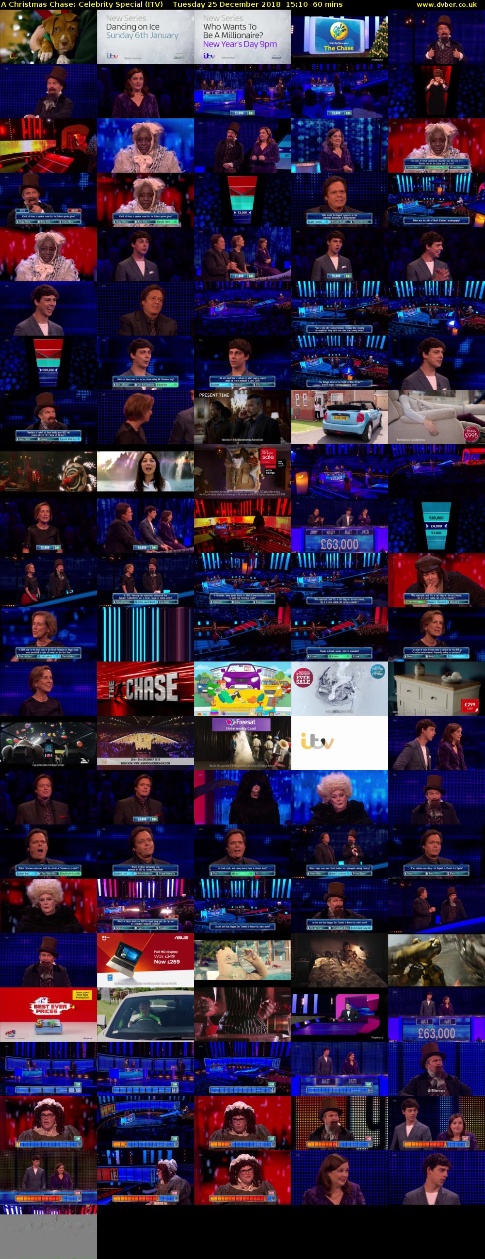 A Christmas Chase: Celebrity Special (ITV) Tuesday 25 December 2018 15:10 - 16:10