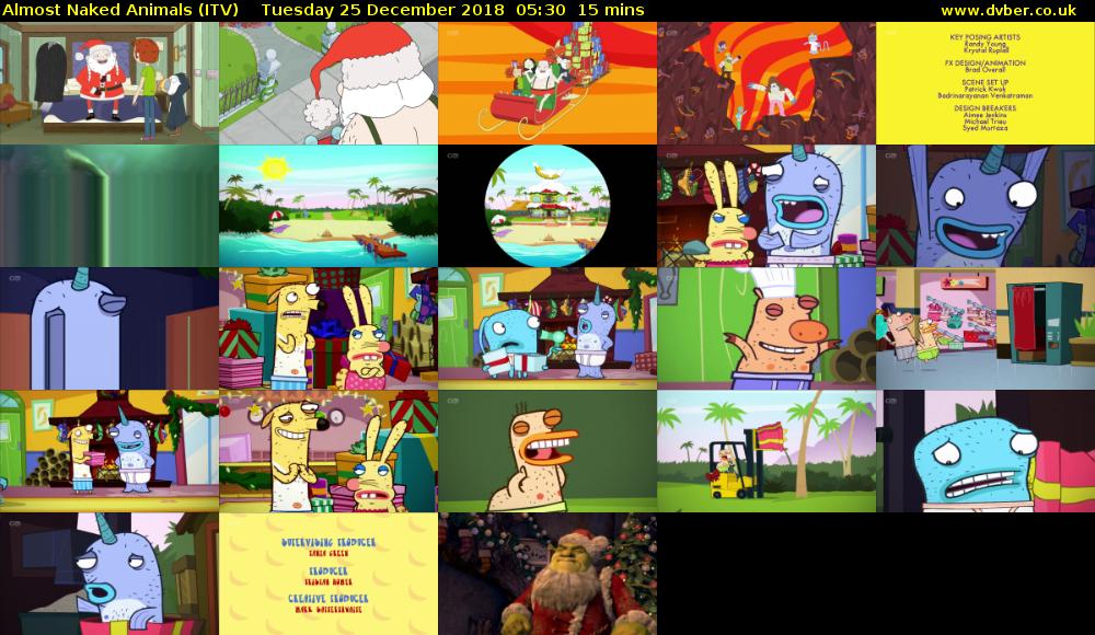 Almost Naked Animals (ITV) Tuesday 25 December 2018 05:30 - 05:45