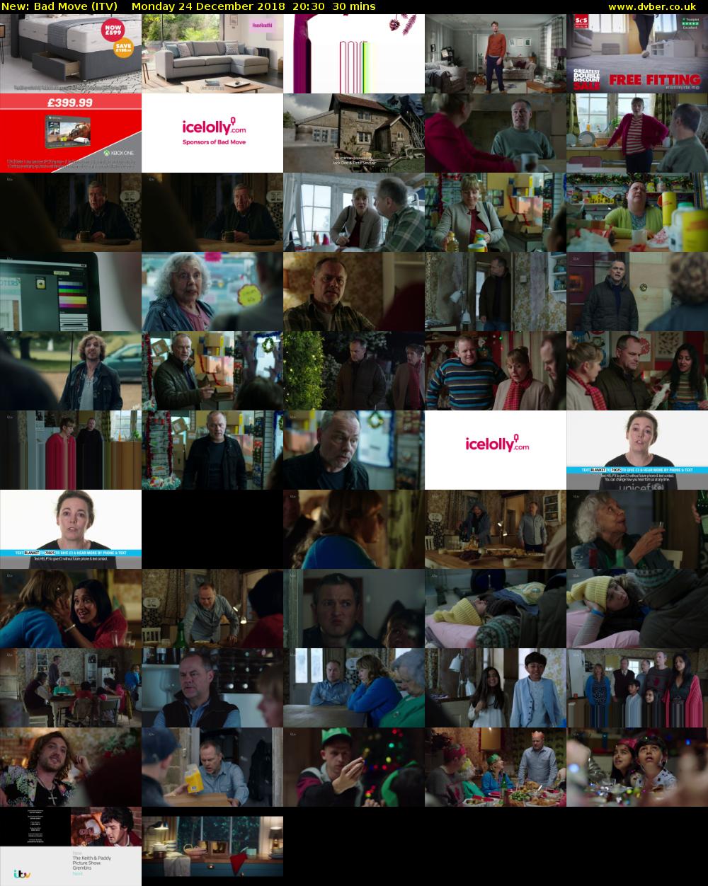 Bad Move (ITV) Monday 24 December 2018 20:30 - 21:00