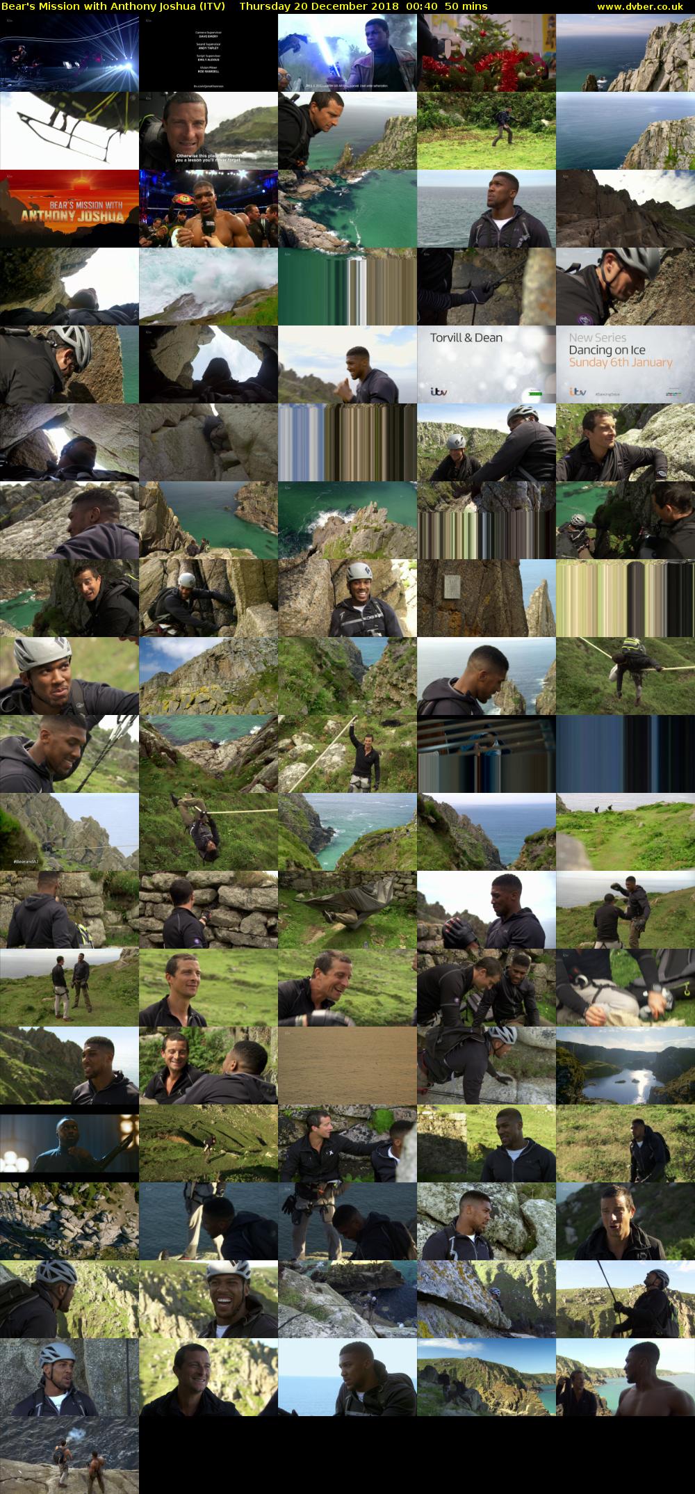 Bear's Mission with Anthony Joshua (ITV) Thursday 20 December 2018 00:40 - 01:30