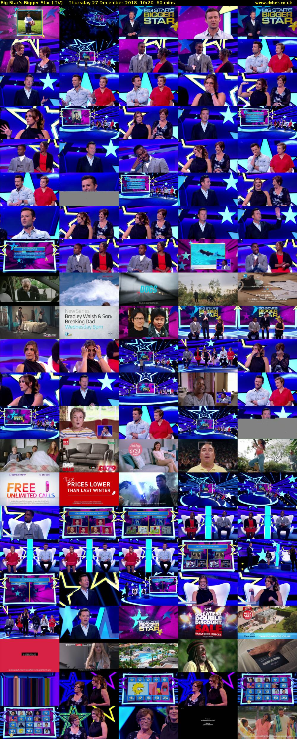 Big Star's Bigger Star (ITV) Thursday 27 December 2018 10:20 - 11:20