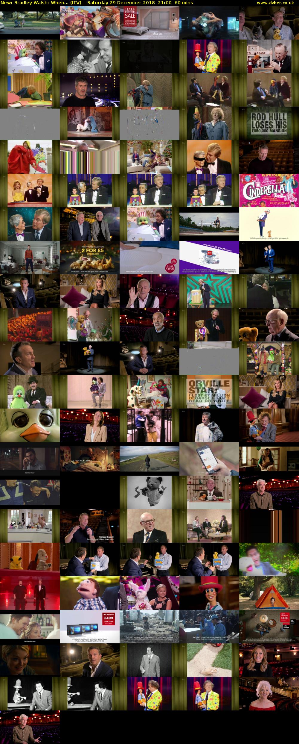 Bradley Walsh: When... (ITV) Saturday 29 December 2018 21:00 - 22:00