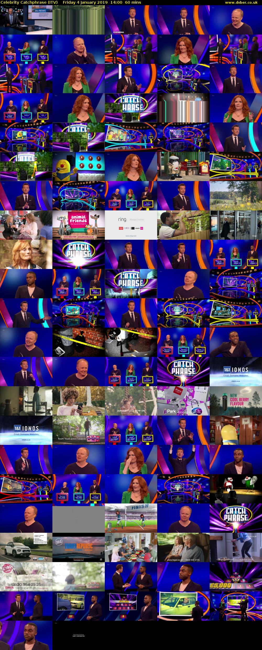 Celebrity Catchphrase (ITV) Friday 4 January 2019 14:00 - 15:00