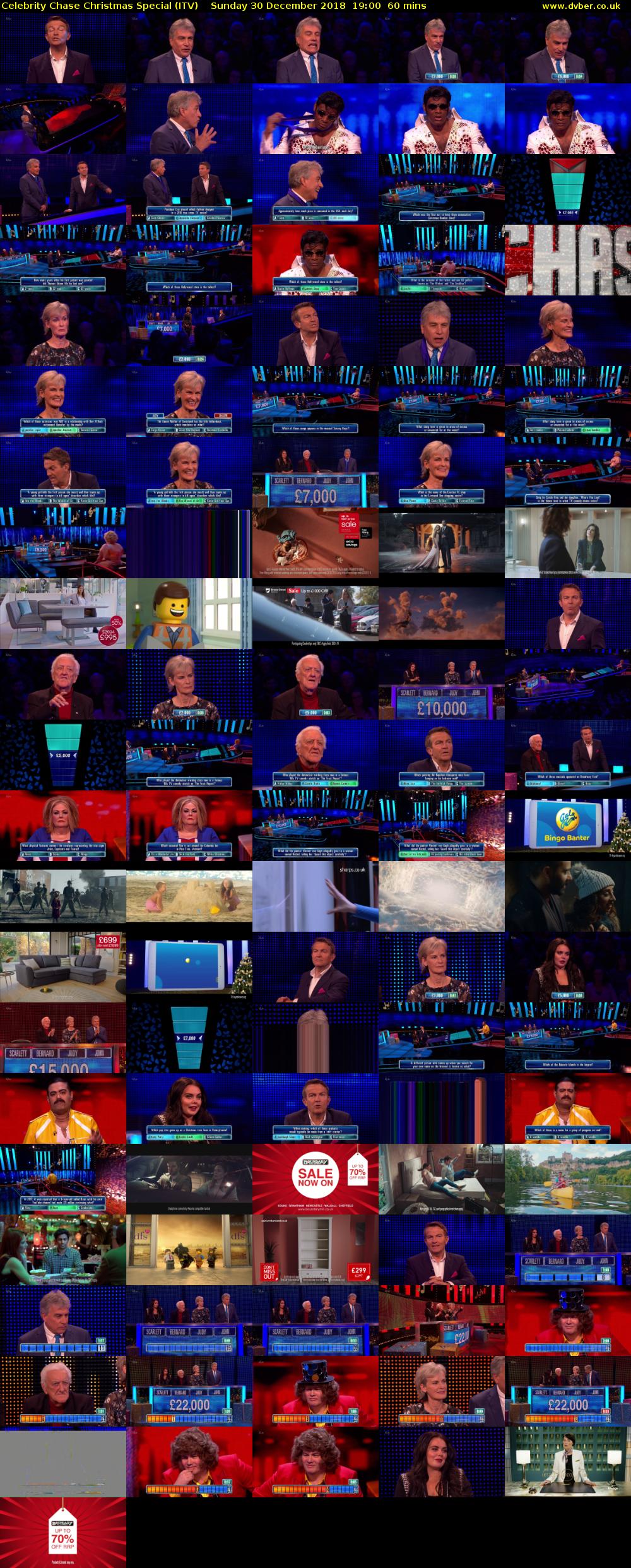 Celebrity Chase Christmas Special (ITV) Sunday 30 December 2018 19:00 - 20:00