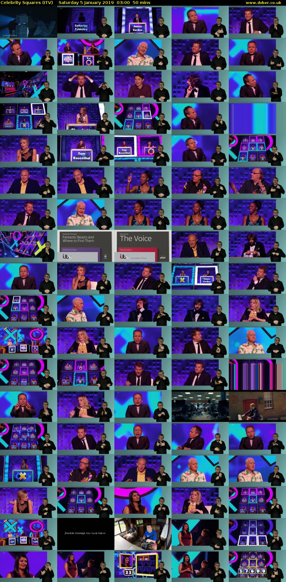 Celebrity Squares (ITV) Saturday 5 January 2019 03:00 - 03:50