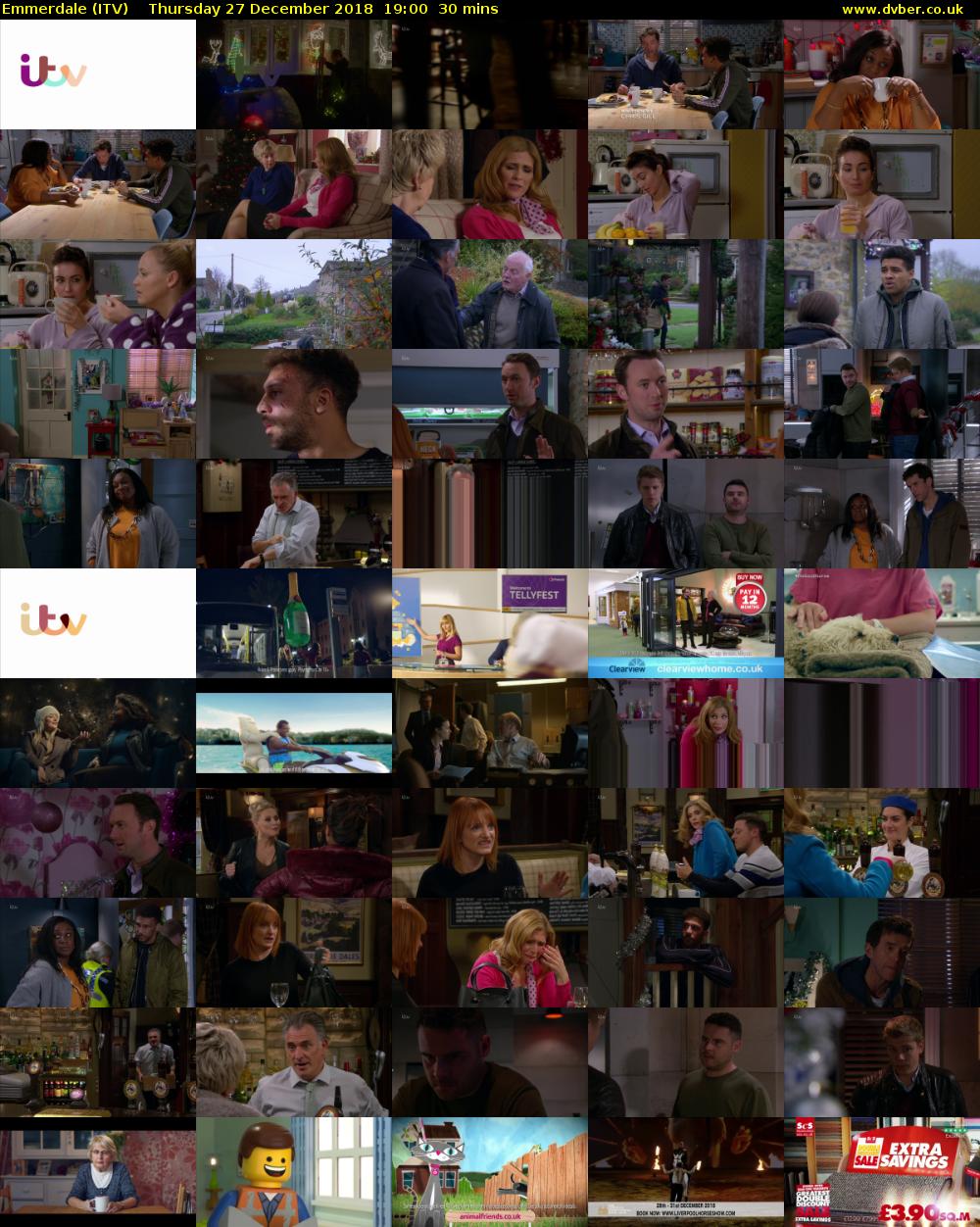 Emmerdale (ITV) Thursday 27 December 2018 19:00 - 19:30