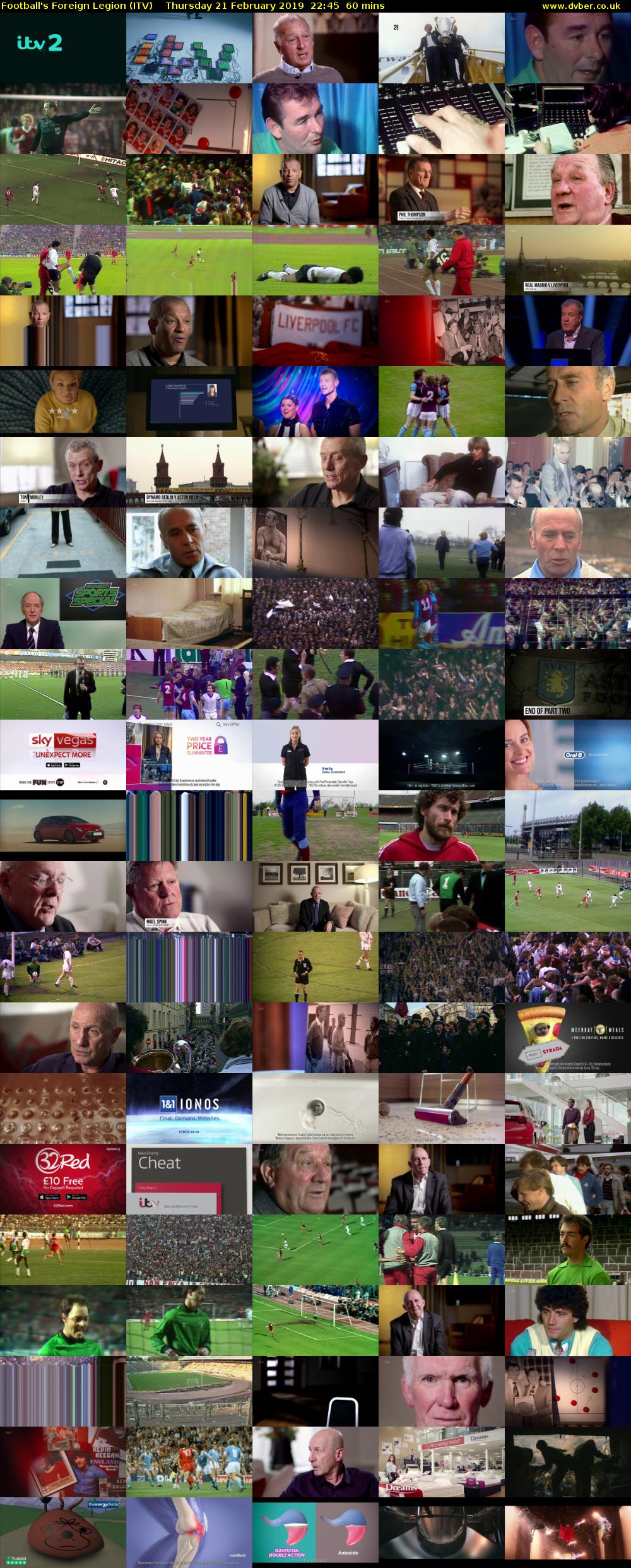 Football's Foreign Legion (ITV) Thursday 21 February 2019 22:45 - 23:45
