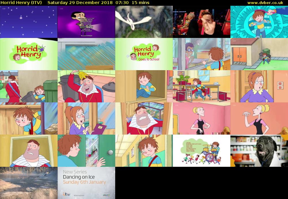 Horrid Henry (ITV) Saturday 29 December 2018 07:30 - 07:45