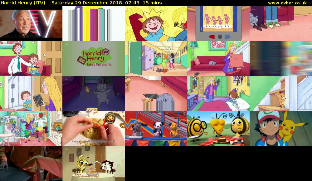 Horrid Henry (ITV) Saturday 29 December 2018 07:45 - 08:00