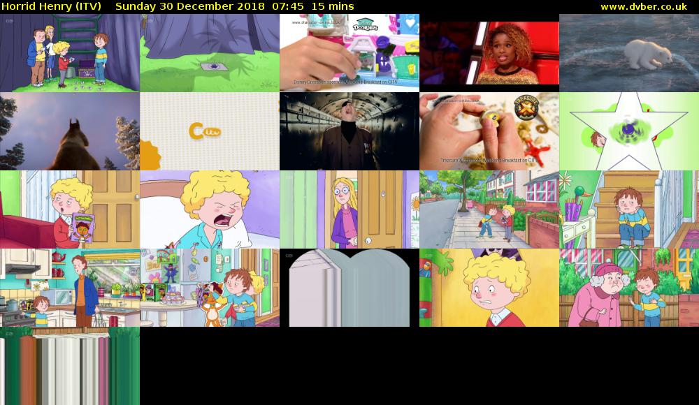 Horrid Henry (ITV) Sunday 30 December 2018 07:45 - 08:00