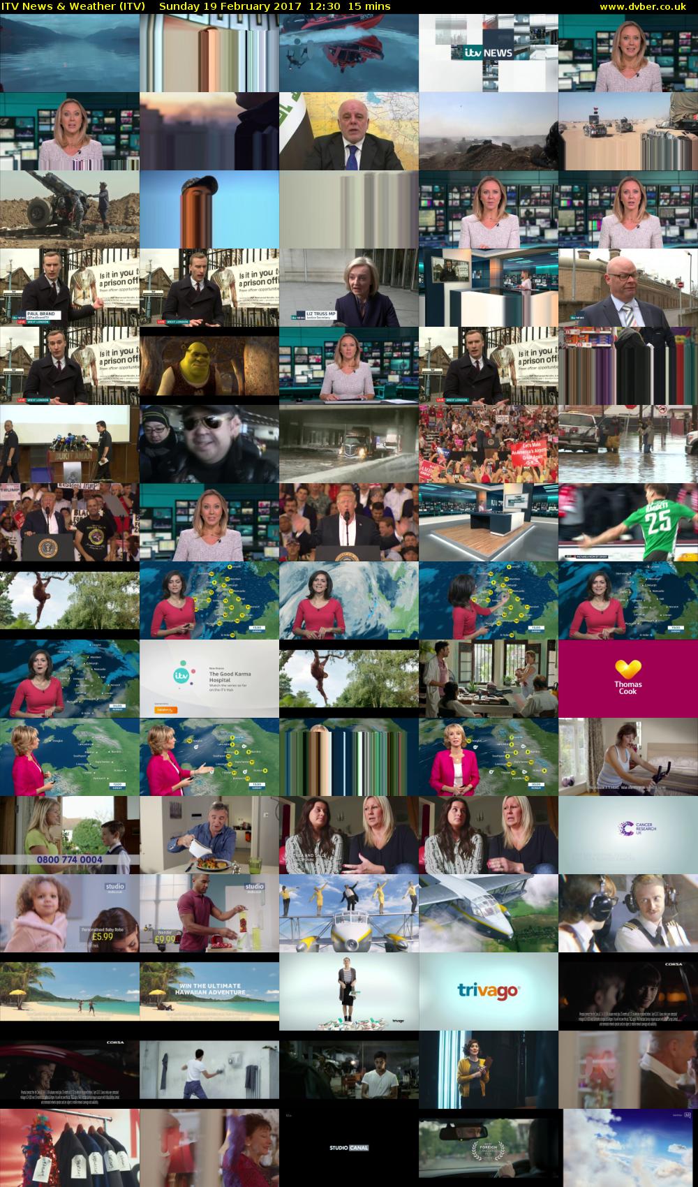 ITV News & Weather (ITV) Sunday 19 February 2017 12:30 - 12:45