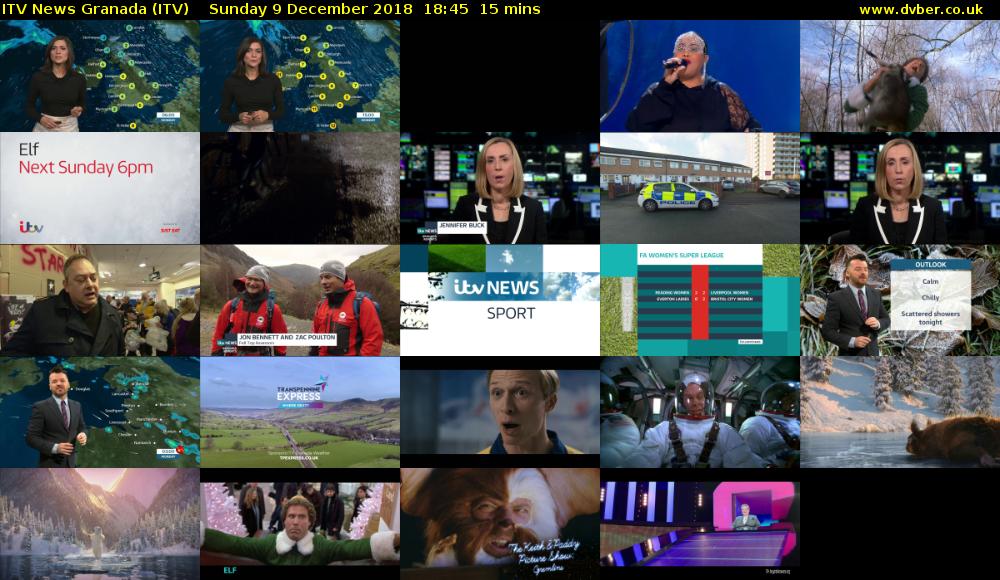 ITV News Granada (ITV) Sunday 9 December 2018 18:45 - 19:00