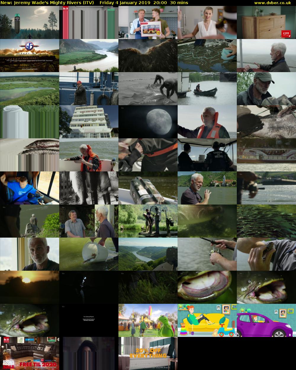 Jeremy Wade's Mighty Rivers (ITV) Friday 4 January 2019 20:00 - 20:30