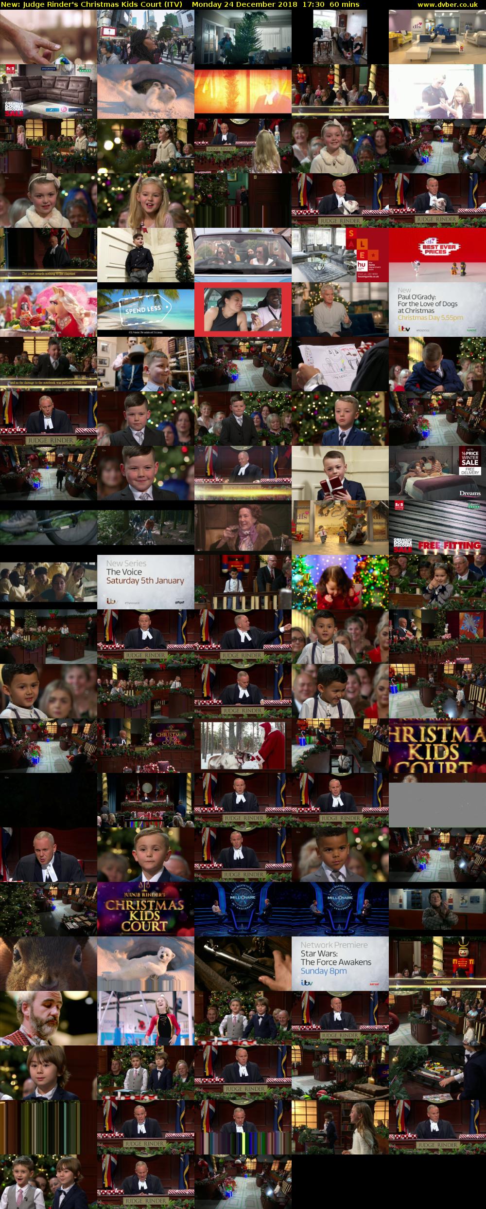 Judge Rinder's Christmas Kids Court (ITV) Monday 24 December 2018 17:30 - 18:30