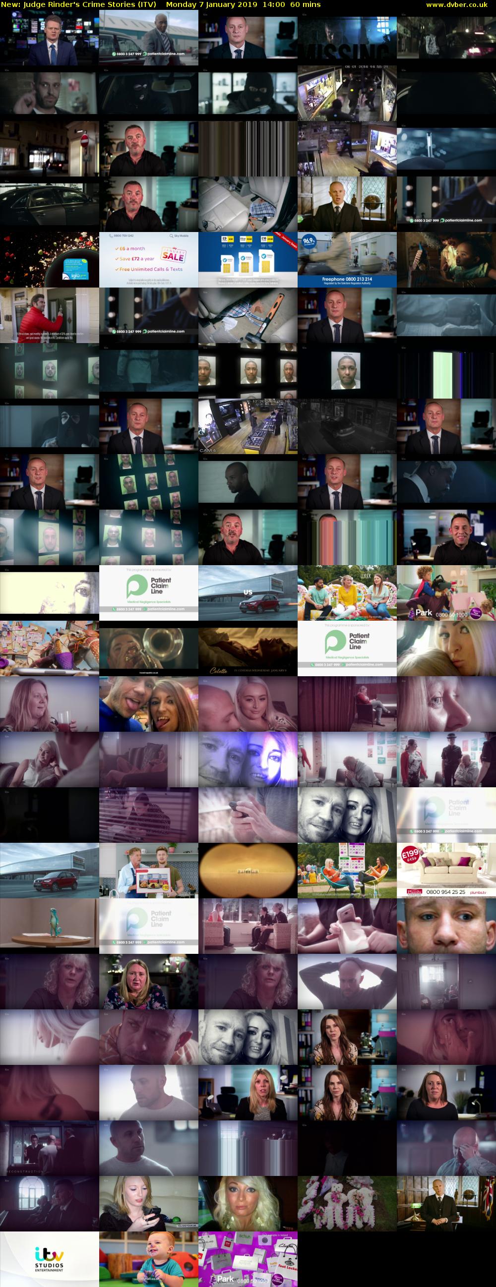 Judge Rinder's Crime Stories (ITV) Monday 7 January 2019 14:00 - 15:00