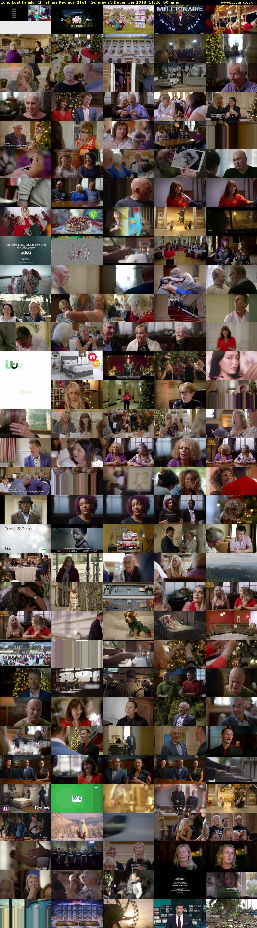 Long Lost Family: Christmas Reunion (ITV) Sunday 23 December 2018 11:20 - 12:50