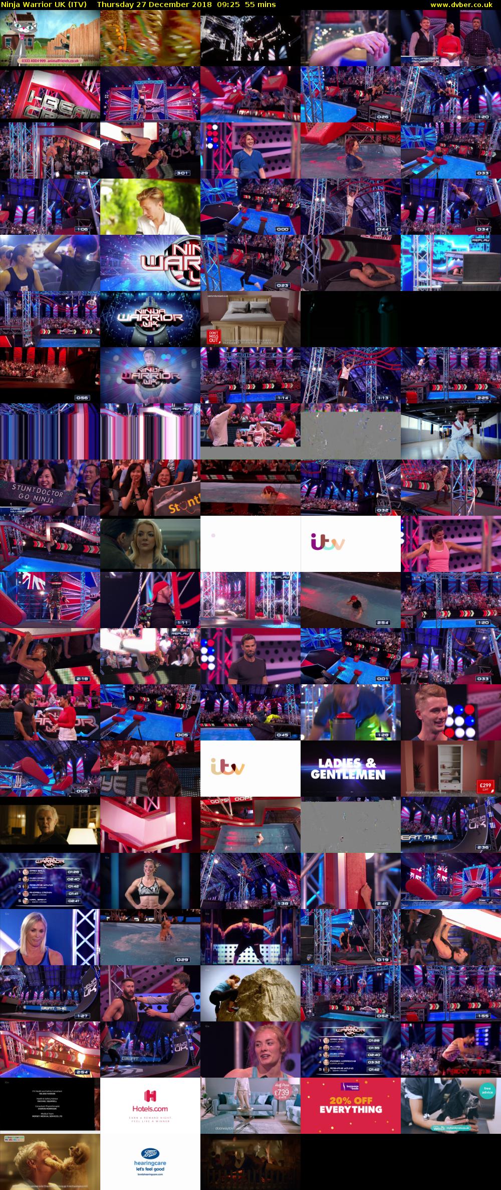 Ninja Warrior UK (ITV) Thursday 27 December 2018 09:25 - 10:20