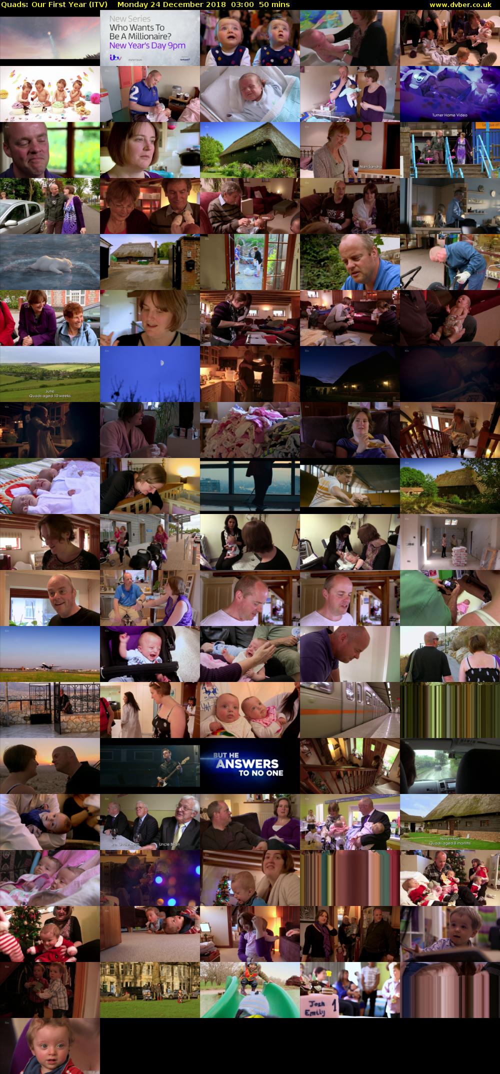 Quads: Our First Year (ITV) Monday 24 December 2018 03:00 - 03:50