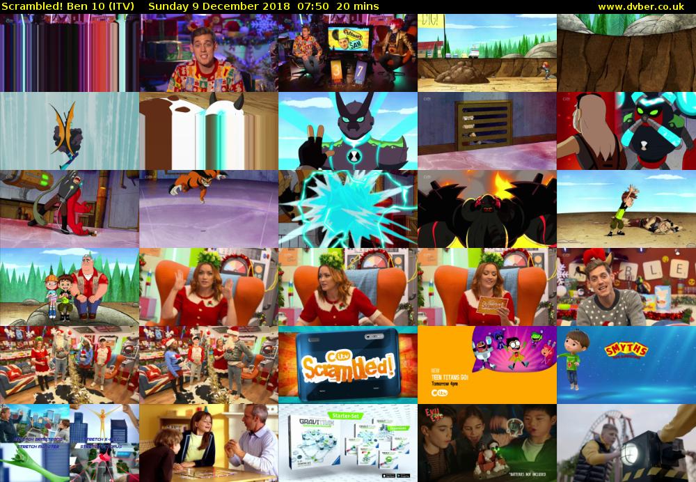 Scrambled! Ben 10 (ITV) Sunday 9 December 2018 07:50 - 08:10