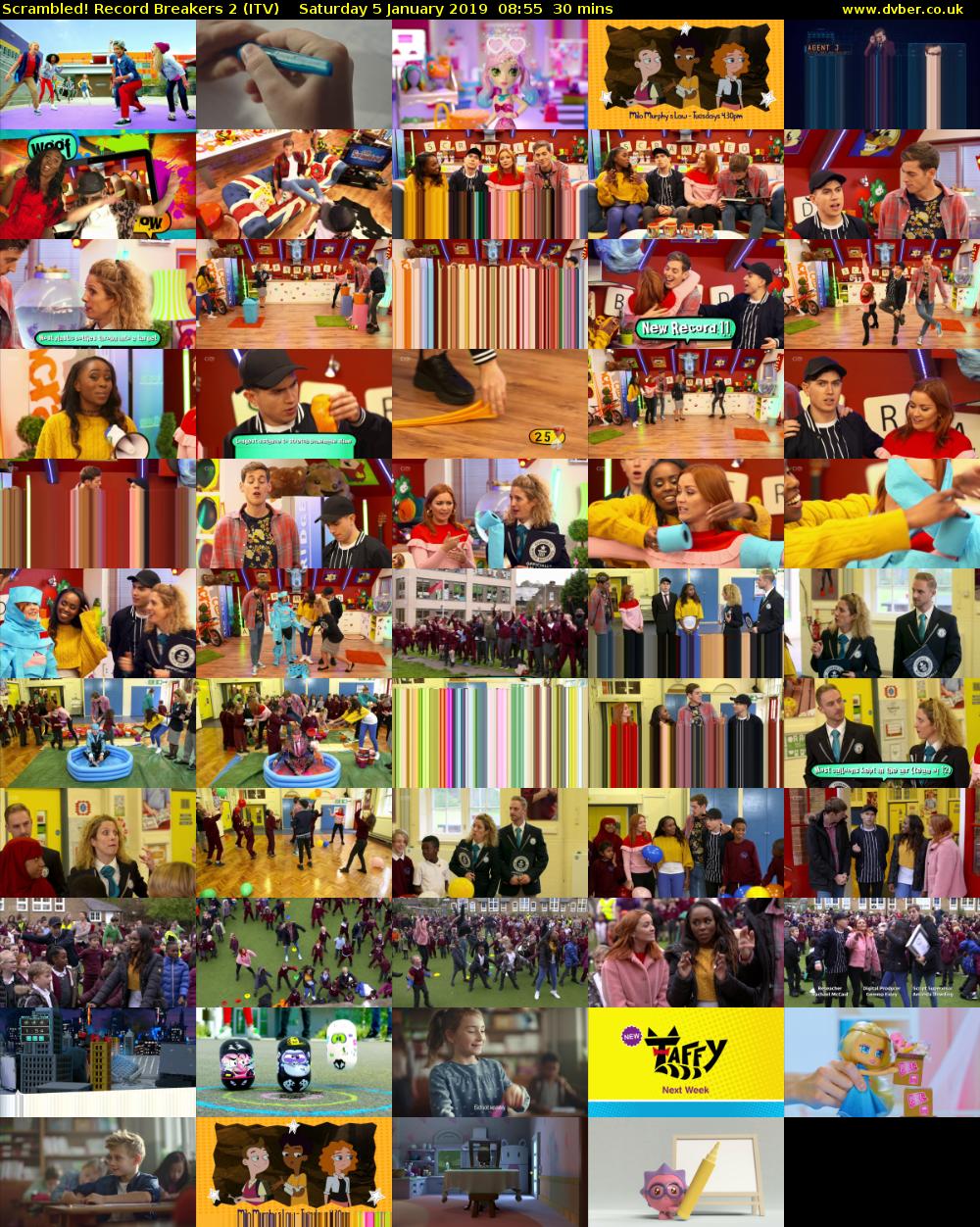 Scrambled! Record Breakers 2 (ITV) Saturday 5 January 2019 08:55 - 09:25