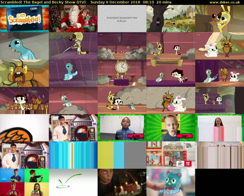 Scrambled! The Bagel and Becky Show (ITV) Sunday 9 December 2018 08:10 - 08:30