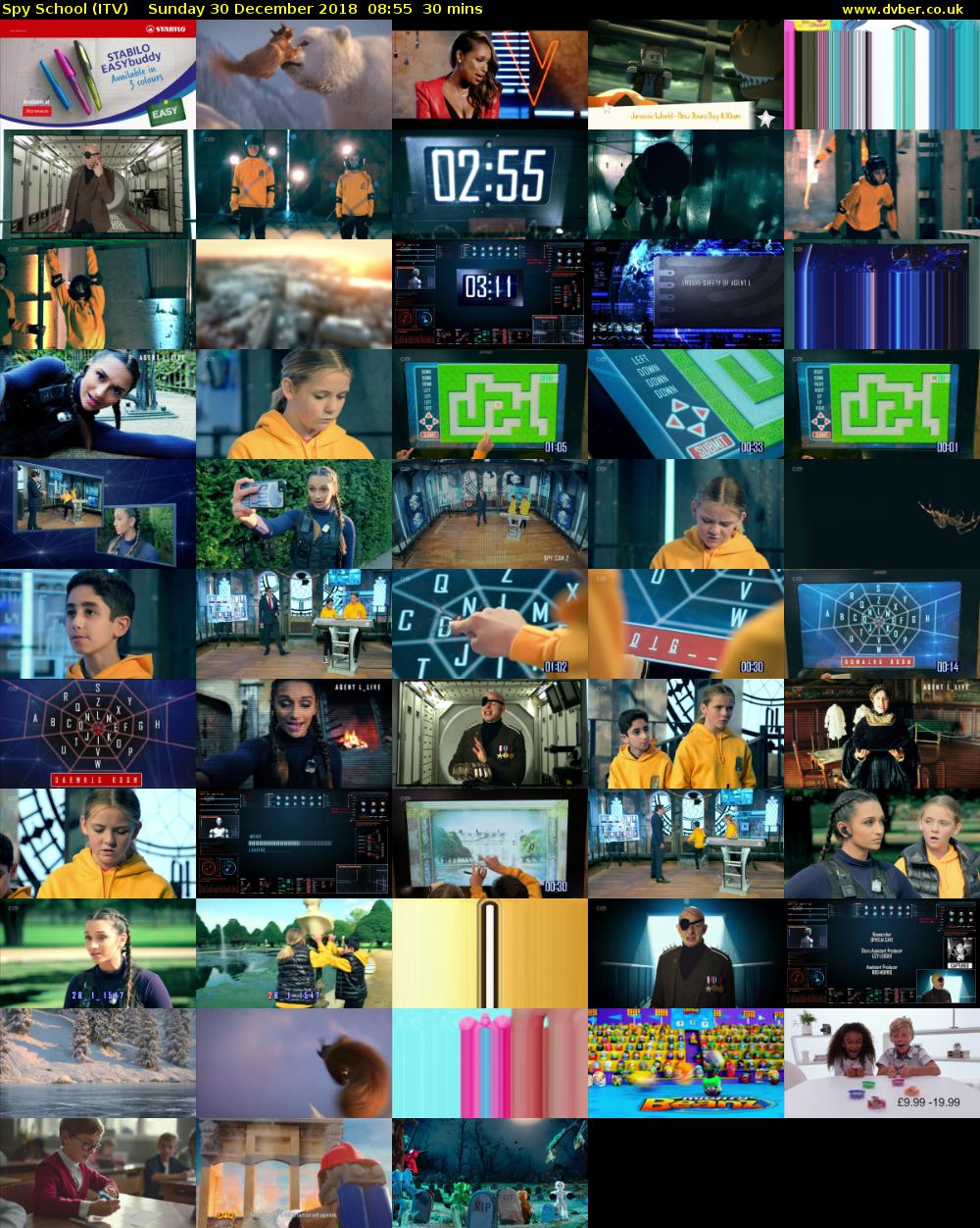 Spy School (ITV) Sunday 30 December 2018 08:55 - 09:25