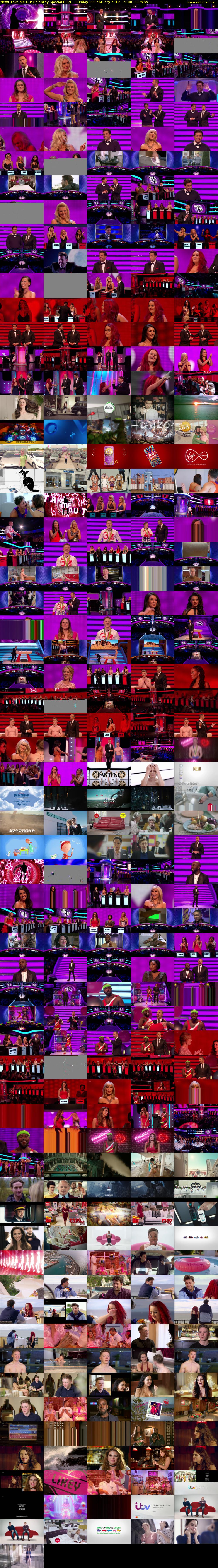 Take Me Out Celebrity Special (ITV) Sunday 19 February 2017 19:00 - 20:00
