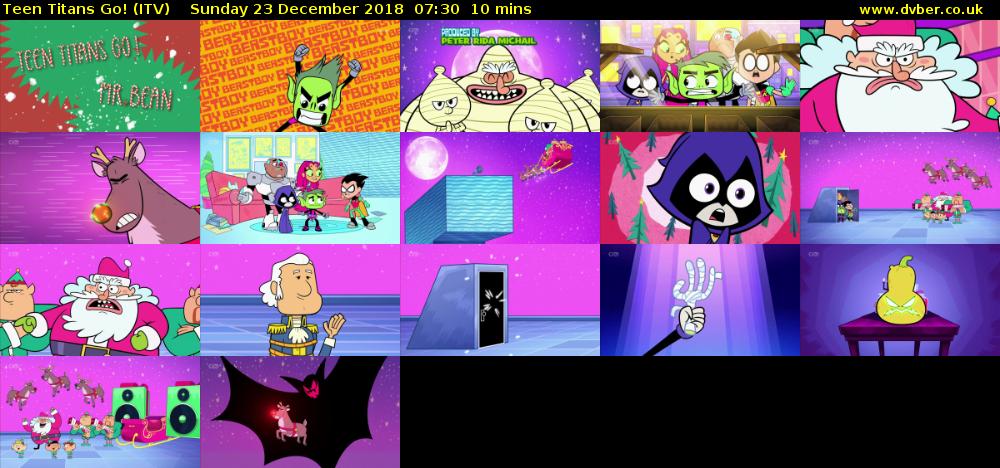 Teen Titans Go! (ITV) Sunday 23 December 2018 07:30 - 07:40