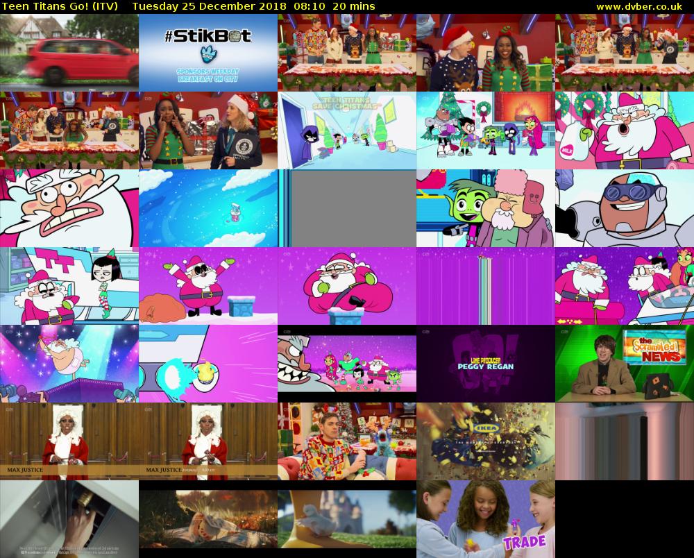Teen Titans Go! (ITV) Tuesday 25 December 2018 08:10 - 08:30