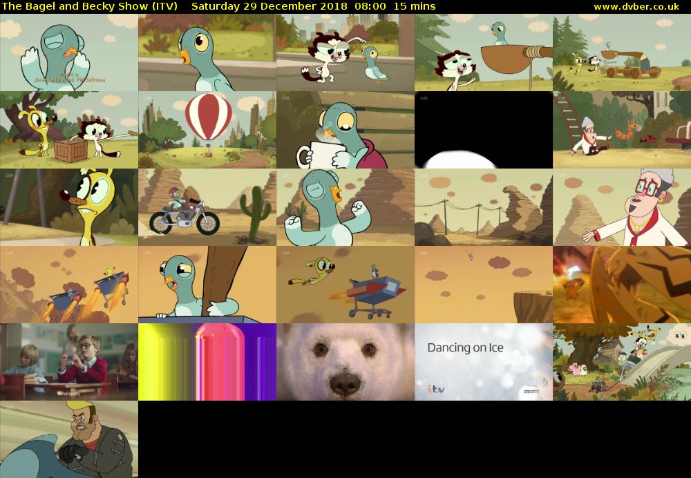 The Bagel and Becky Show (ITV) Saturday 29 December 2018 08:00 - 08:15