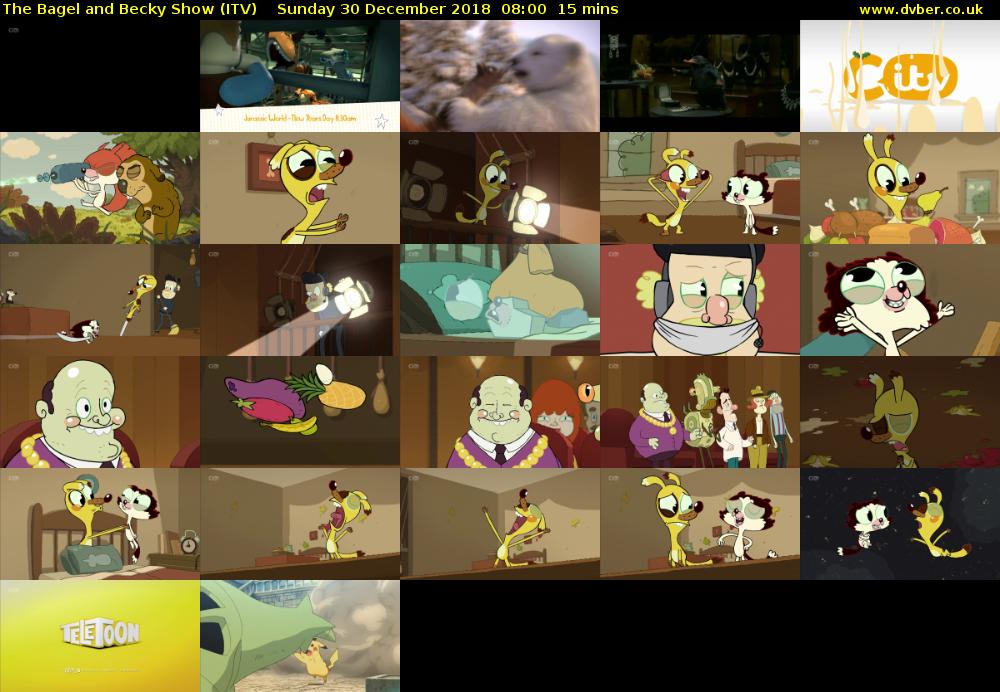 The Bagel and Becky Show (ITV) Sunday 30 December 2018 08:00 - 08:15