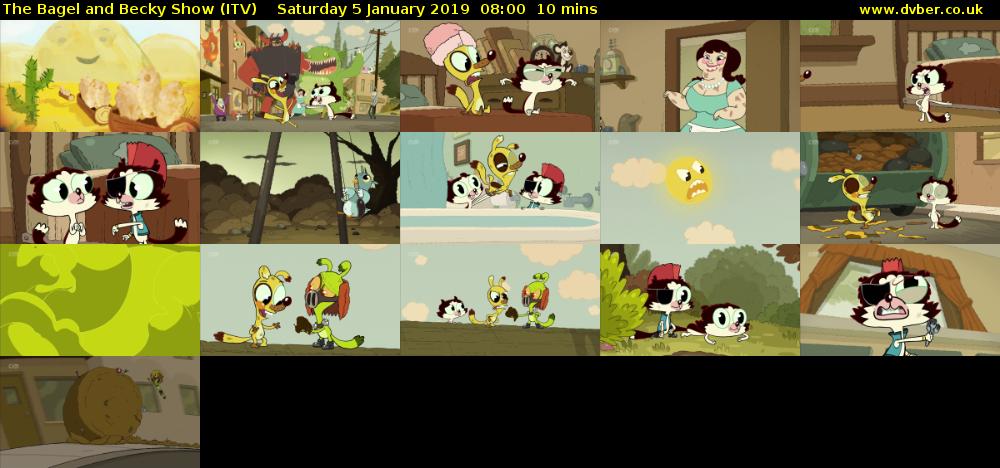 The Bagel and Becky Show (ITV) Saturday 5 January 2019 08:00 - 08:10