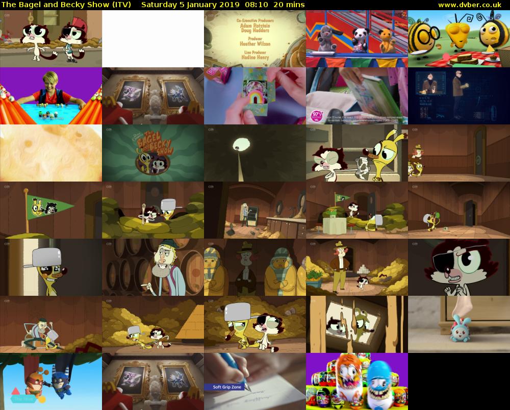 The Bagel and Becky Show (ITV) Saturday 5 January 2019 08:10 - 08:30