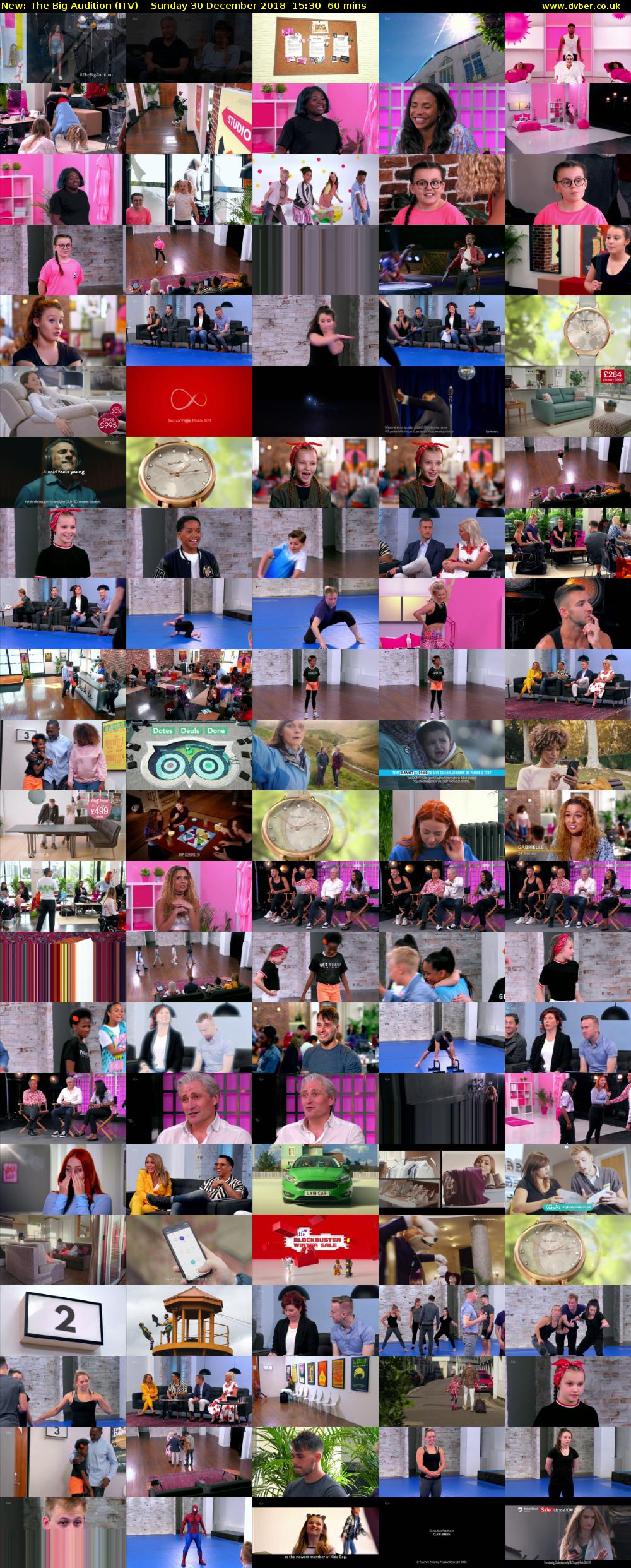 The Big Audition (ITV) Sunday 30 December 2018 15:30 - 16:30