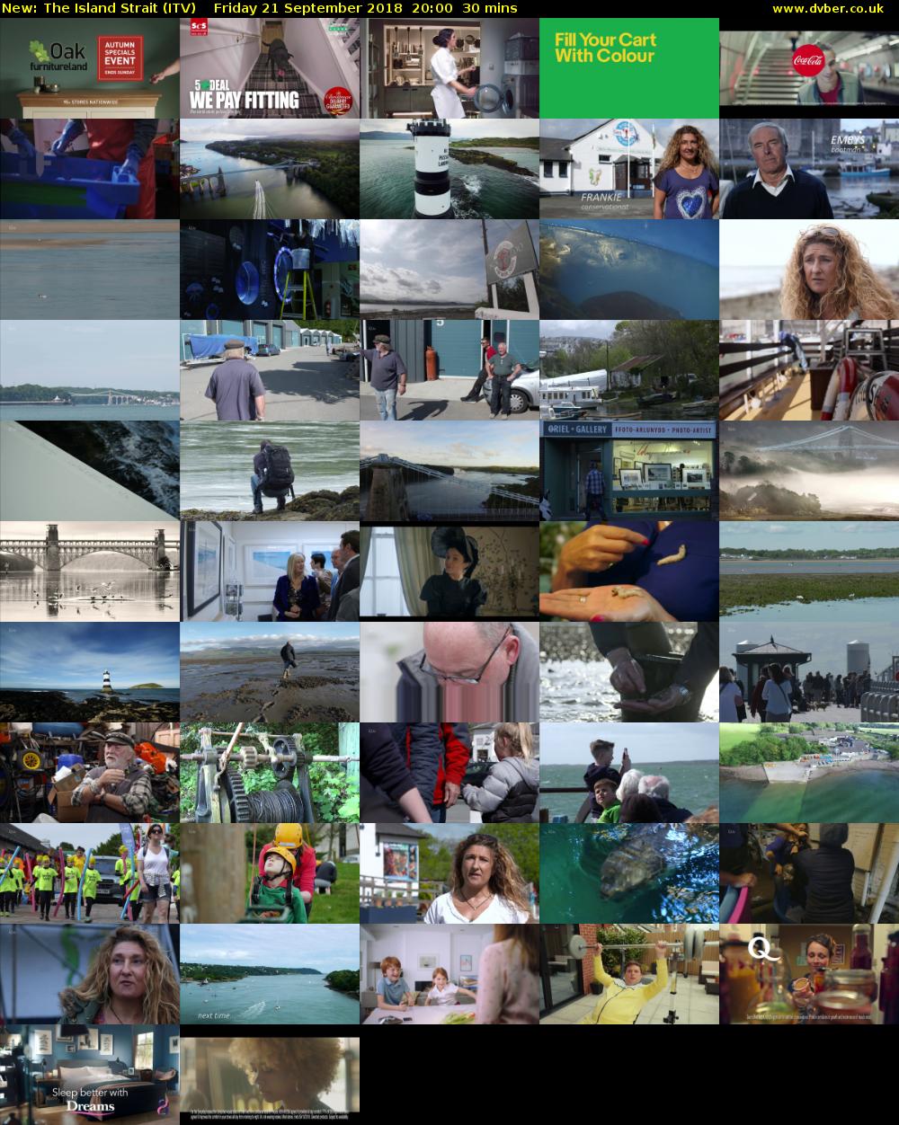 The Island Strait (ITV) Friday 21 September 2018 20:00 - 20:30