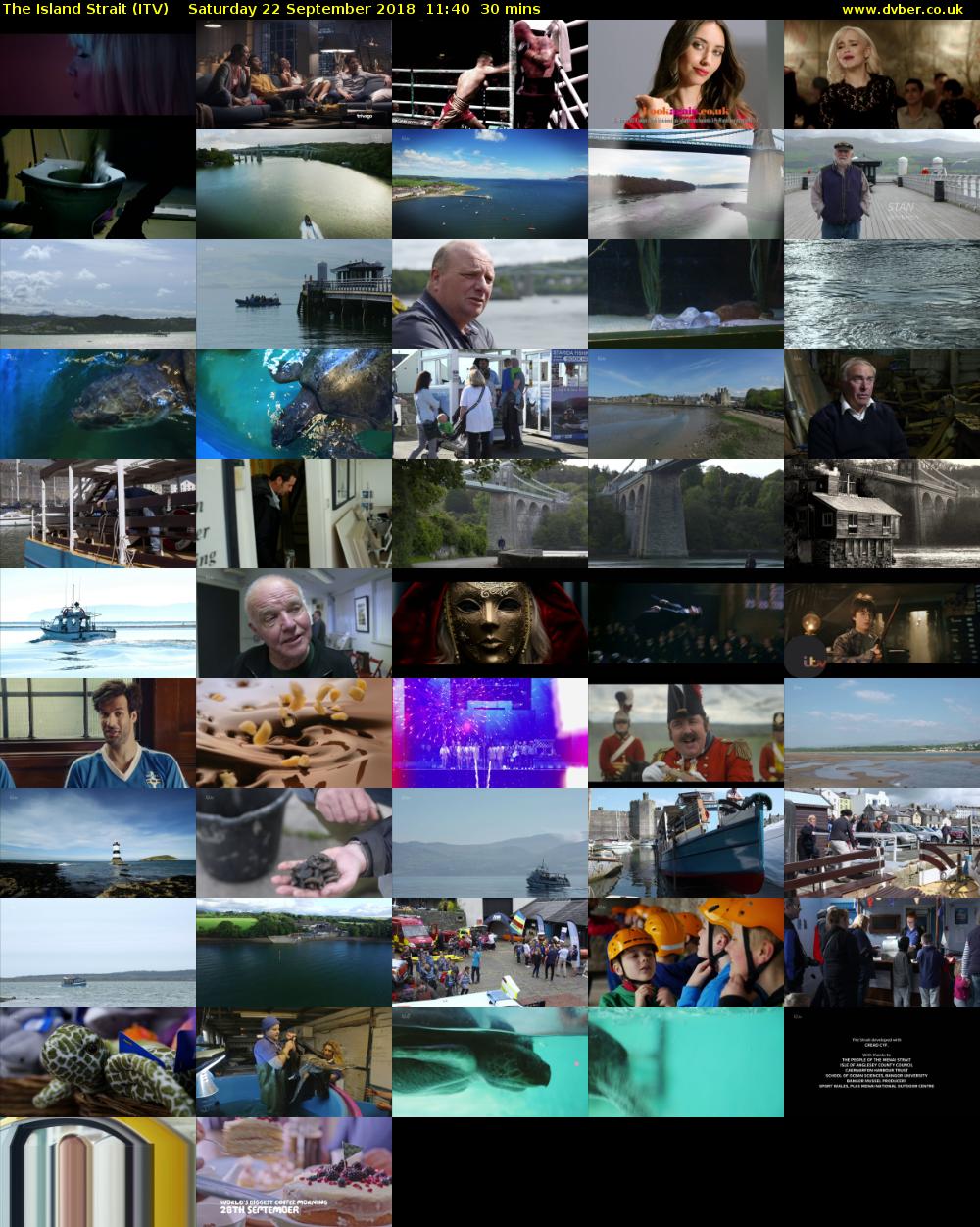 The Island Strait (ITV) Saturday 22 September 2018 11:40 - 12:10