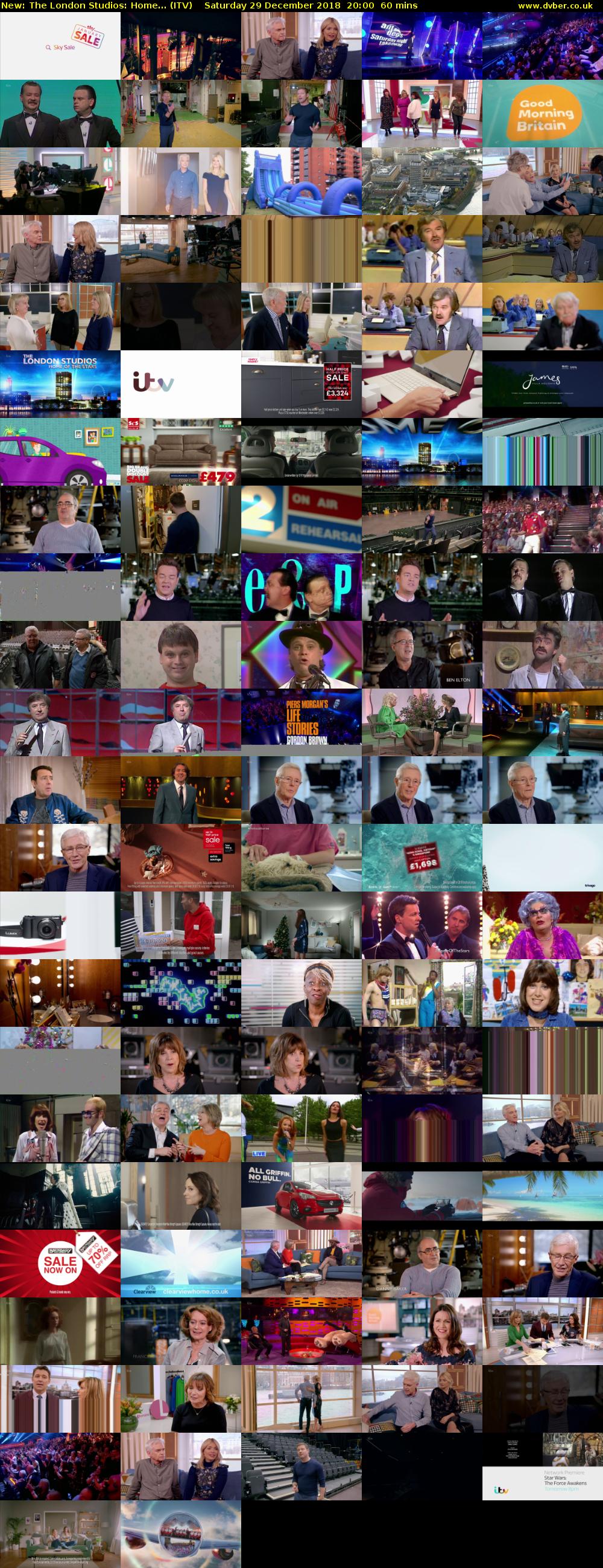 The London Studios: Home... (ITV) Saturday 29 December 2018 20:00 - 21:00