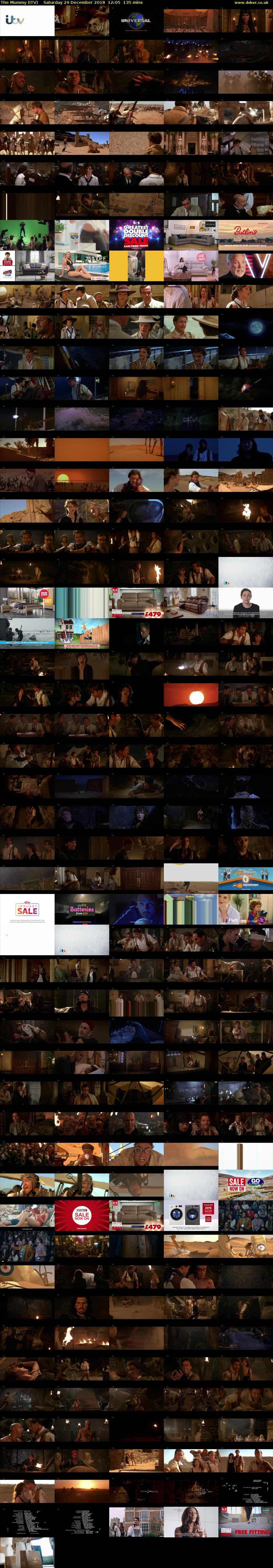 The Mummy (ITV) Saturday 29 December 2018 12:05 - 14:20