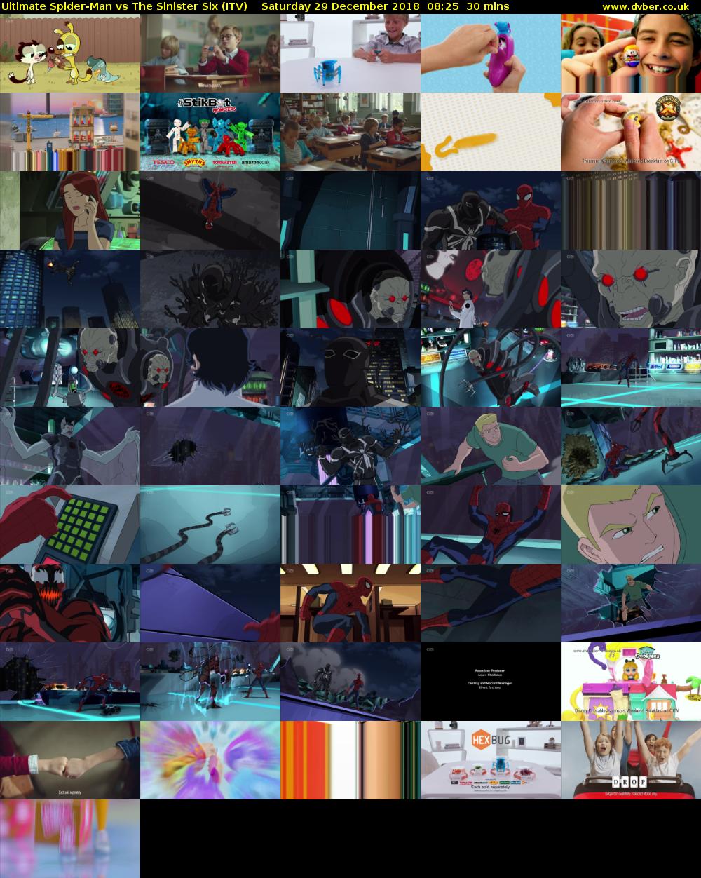 Ultimate Spider-Man vs The Sinister Six (ITV) Saturday 29 December 2018 08:25 - 08:55