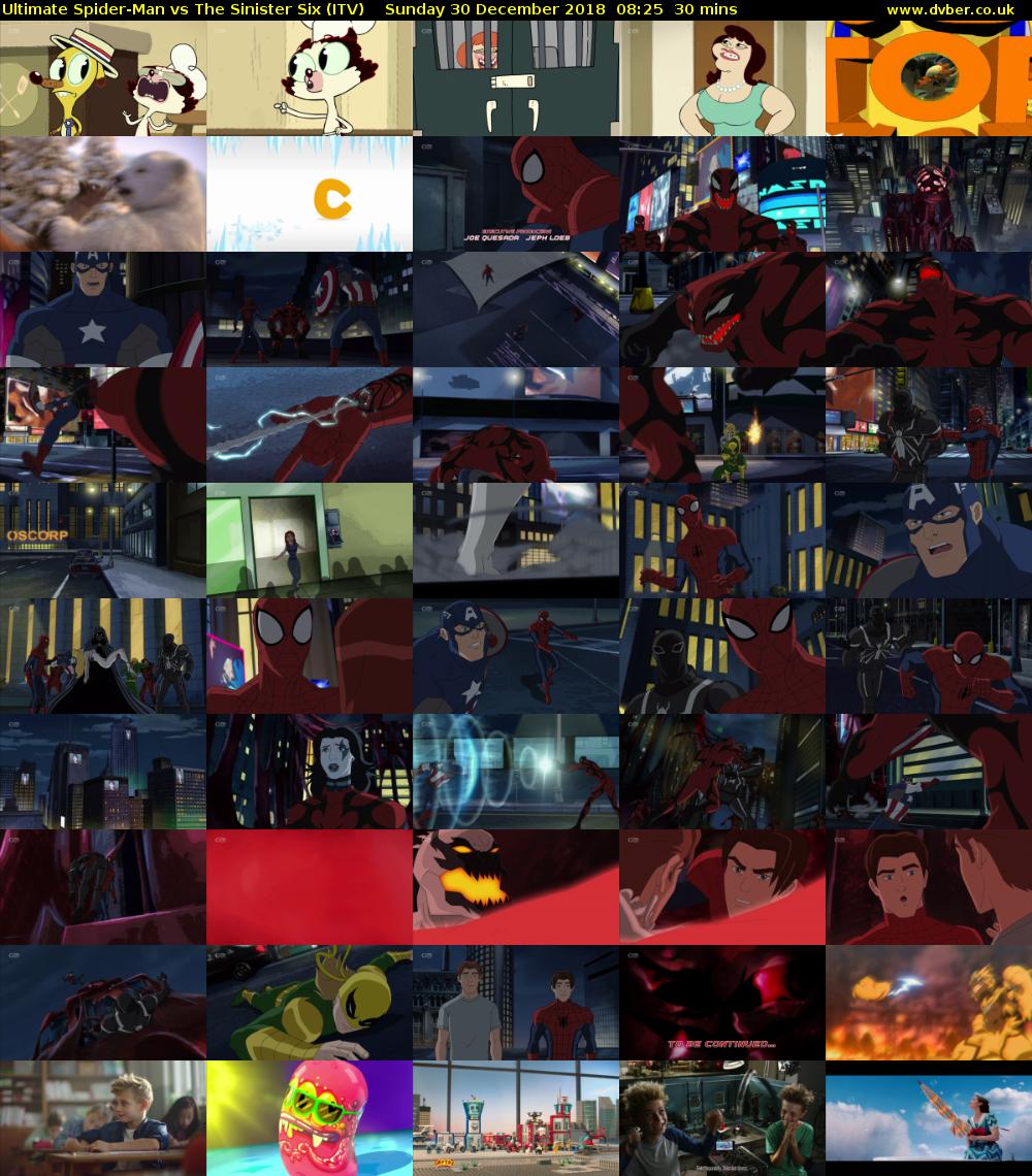 Ultimate Spider-Man vs The Sinister Six (ITV) Sunday 30 December 2018 08:25 - 08:55