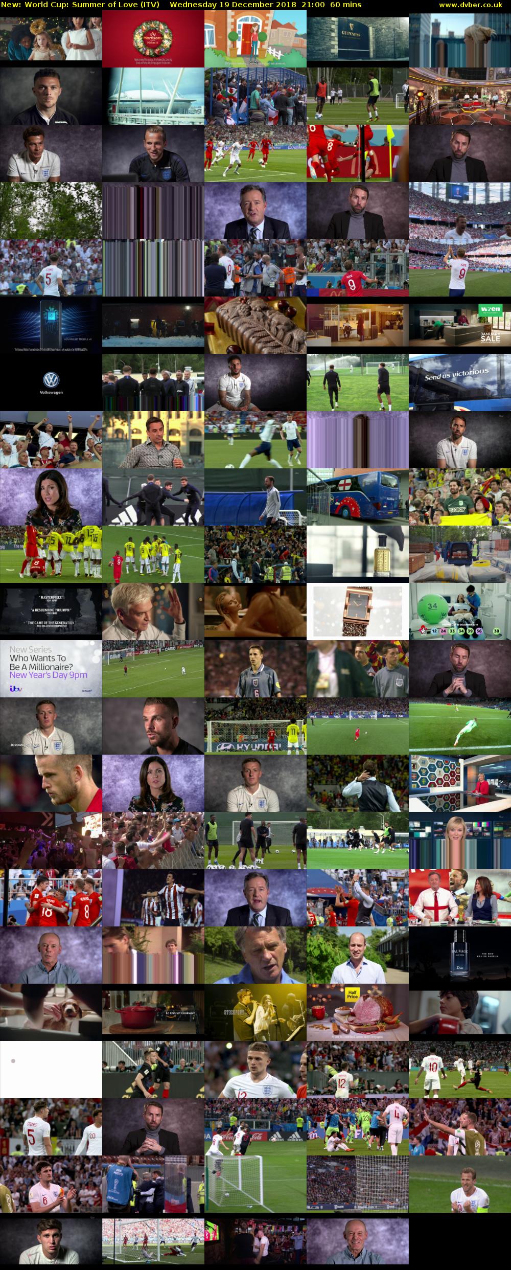 World Cup: Summer of Love (ITV) Wednesday 19 December 2018 21:00 - 22:00
