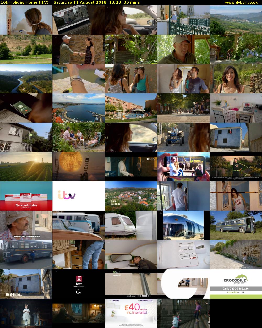 10k Holiday Home (ITV) Saturday 11 August 2018 13:20 - 13:50