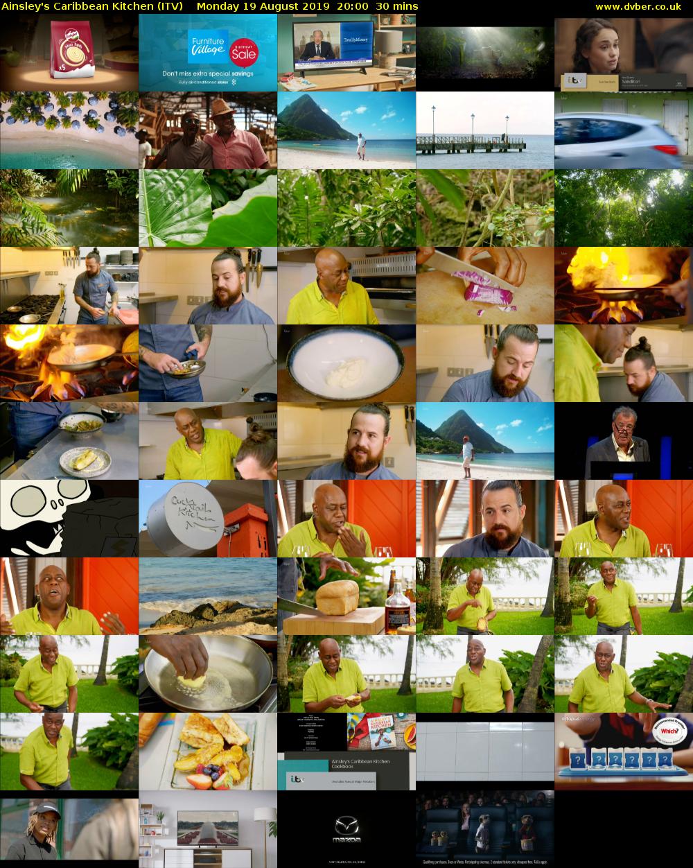 Ainsley's Caribbean Kitchen (ITV) Monday 19 August 2019 20:00 - 20:30