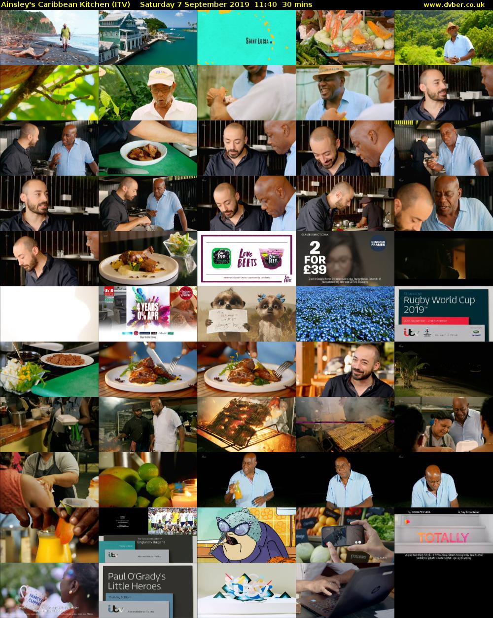 Ainsley's Caribbean Kitchen (ITV) Saturday 7 September 2019 11:40 - 12:10
