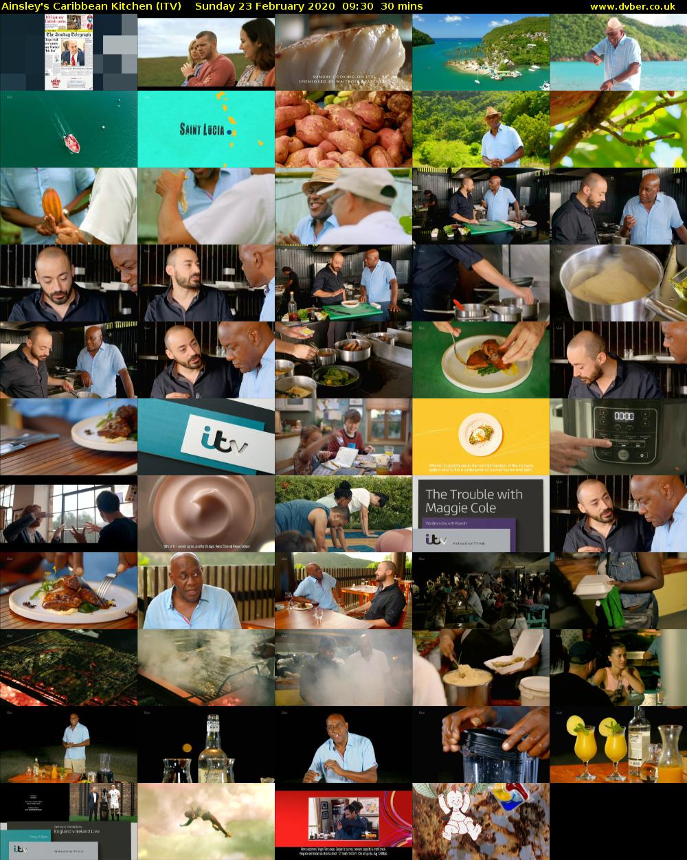 Ainsley's Caribbean Kitchen (ITV) Sunday 23 February 2020 09:30 - 10:00