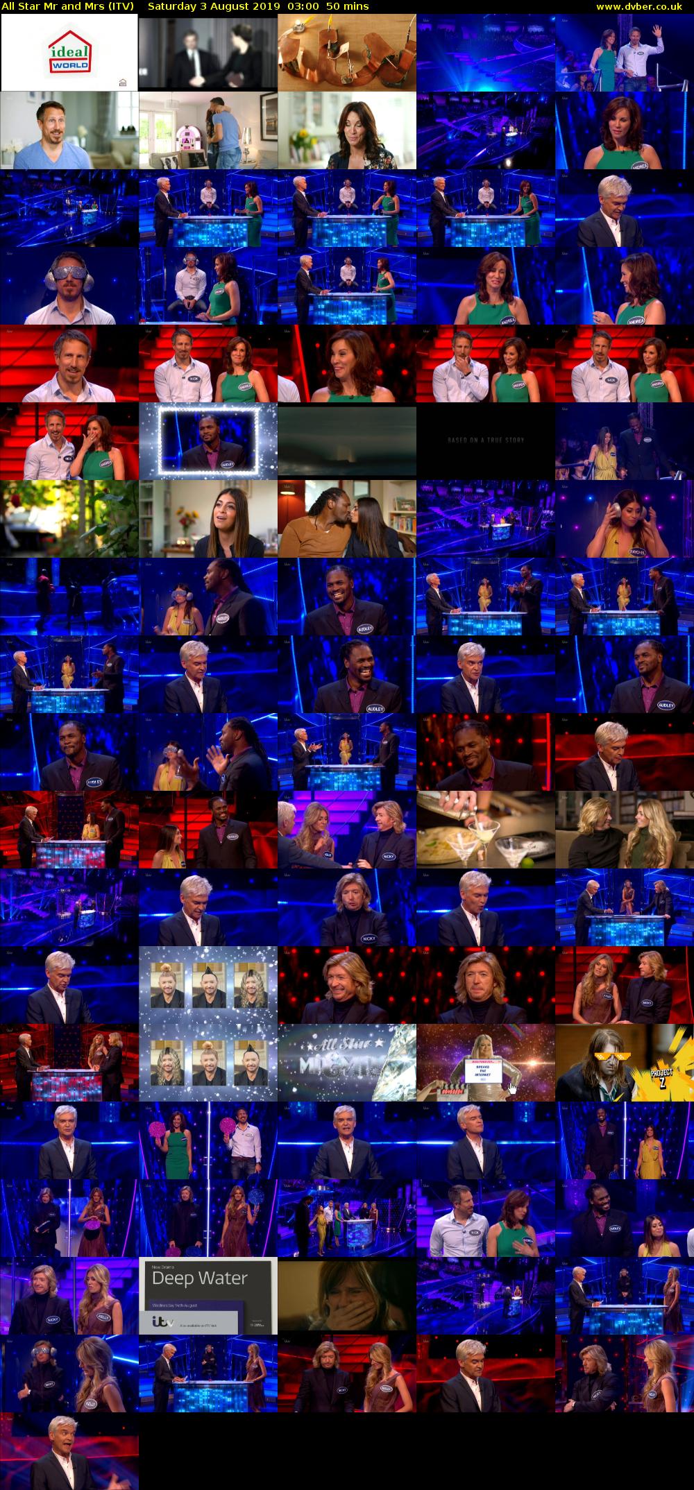 All Star Mr and Mrs (ITV) Saturday 3 August 2019 03:00 - 03:50