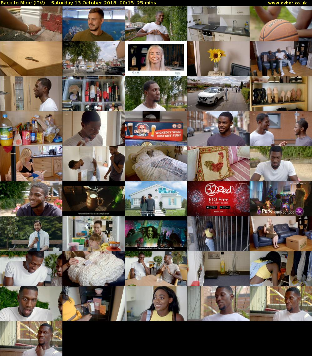 Back to Mine (ITV) Saturday 13 October 2018 00:15 - 00:40